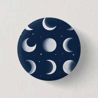 Moon Fasen Grid Hemels Patroon Ontwerp Ronde Button 3,2 Cm