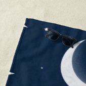 Moon Fasen Grid Hemels Patroon Ontwerp Strandlaken (In situ)