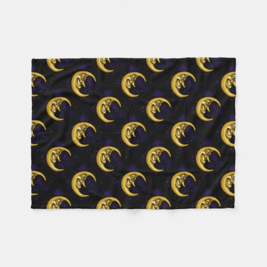 Moon Fleece Deken (Voorkant (Horizontaal))