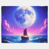 Moon Fleece Deken (Voorkant (Horizontaal))