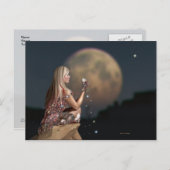 Moon Flower Briefkaart (Voorkant / Achterkant)