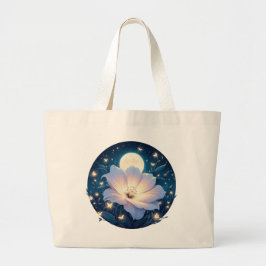 Moon Flower Design Grote Tote Bag