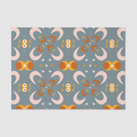 Moon Flower Pattern-cadeau Tissuepapier (Voorkant)