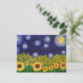 Moon Flowers Briefkaart (Staand voorkant)