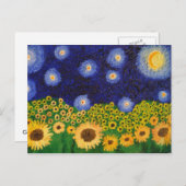 Moon Flowers Briefkaart (Voorkant / Achterkant)