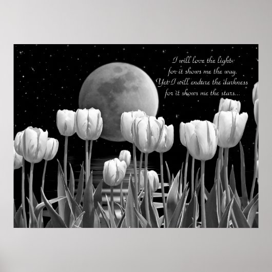 Moon Flowers Poster (Voorkant)