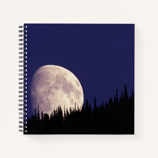 Moon & Forest | Nationaal park Glacier Montana Notitieboek (Voorkant)