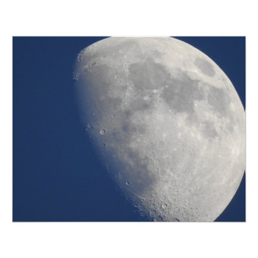 Moon Foto Sluiten Craters Afdruk (Voorkant)