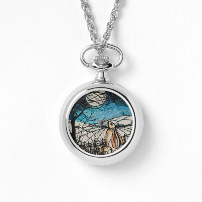 Moon Gazer Hare Horloge (Voorkant)