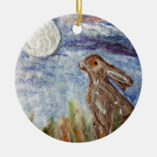 Moon Gazing Hare-keramiek Keramisch Ornament