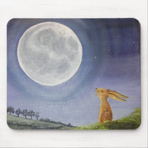 Moon Gazing Hare Mouse Mat Muismat