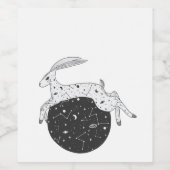 Moon Gazing Hare Wijn of Drank Label Etiket (Enkel label)