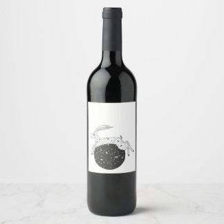 Moon Gazing Hare Wijn of Drank Label Etiket