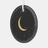 Moon Glass Circle Ornament (Voorkant links)