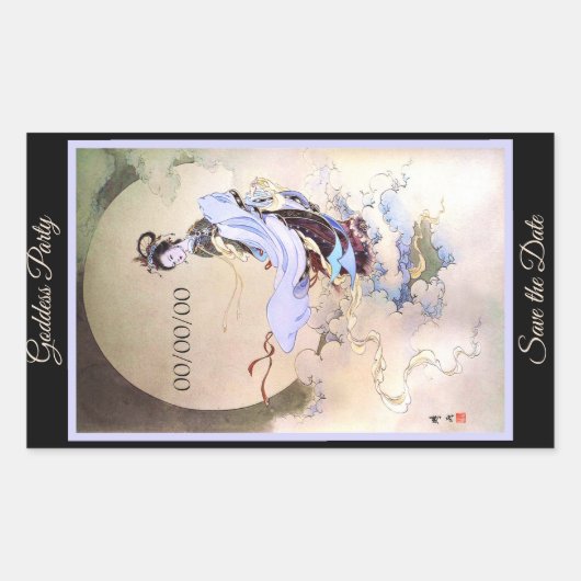 Moon Goddess Chang'e Save-the-Date Sticker (Voorkant)