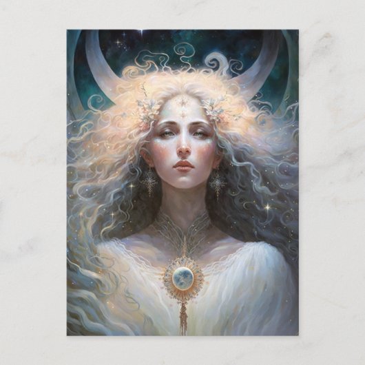 Moon Goddess Fantasy Art Briefkaart (Voorkant)