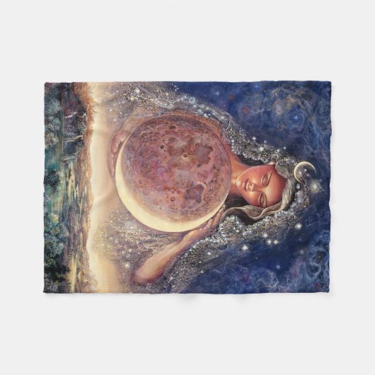 Moon Goddess Fleece Throw Deken (Voorkant (Horizontaal))