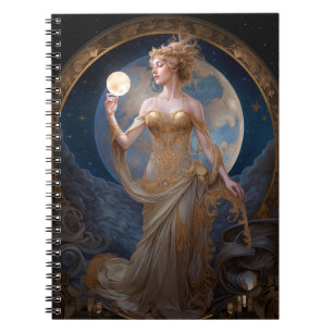 Moon Goddess Queen Fantasy Art Notitieboek