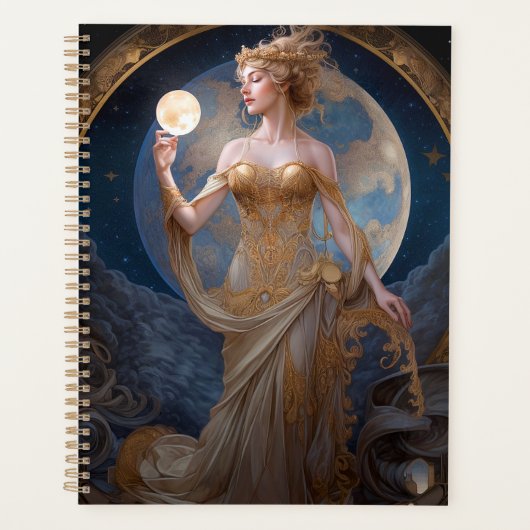Moon Goddess Queen Fantasy Art Planner (Voorkant)