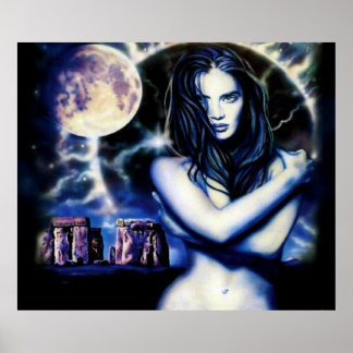 Moon Goddess van Lisa Iris Poster