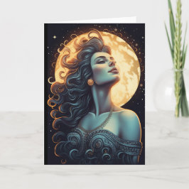 Moon Goddess Wenskaart Bedankkaart