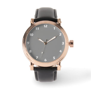 Moon Grey Solid Color Horloge