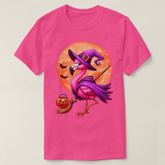 Moon Halloween Flamingo T-shirt (Design voorkant)
