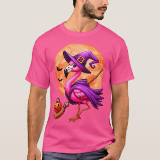Moon Halloween Flamingo T-shirt