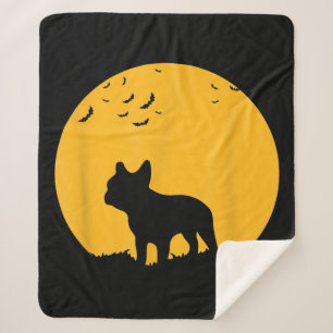 Moon Halloween Inspire French Bulldog Gift Sherpa Deken