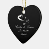 Moon Hart Getrouwd Ornament Trouwgeschenk (Links)