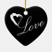 Moon Hart Getrouwd Ornament Trouwgeschenk (Achterkant)