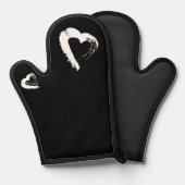 Moon Heart Oven Mitt Ovenwant (Voorkant / Achterkant)