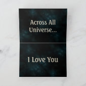 Moon Heart Sci Fi Valentijn Love Romance Kaart (Binnen)