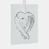 Moon Hearts Love Glass Ornament (Voorkant Rechts)