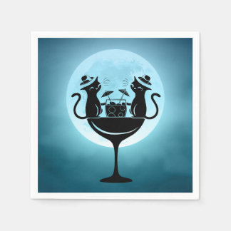 Moon heeft cocktails met feestkatten servet