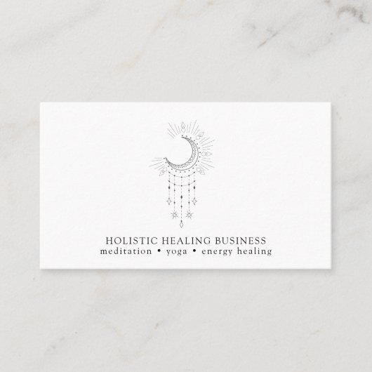 Moon Holistic Healer Carte de visite (Devant)
