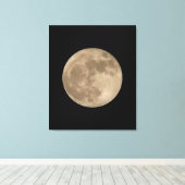 Moon Imprimer Astronomie lunaire Pleine lune toile (Insitu (Plancher de Bois))