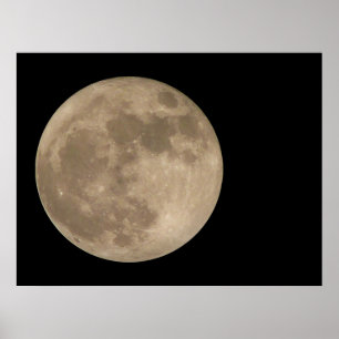 Moon Imprimer Astronomie lunaire Poster Pleine lun