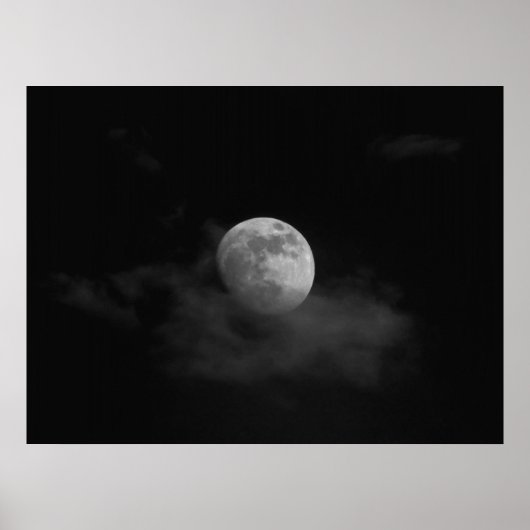 Moon in Clouds Poster (Voorkant)