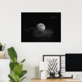 Moon in Clouds Poster (Thuiskantoor)