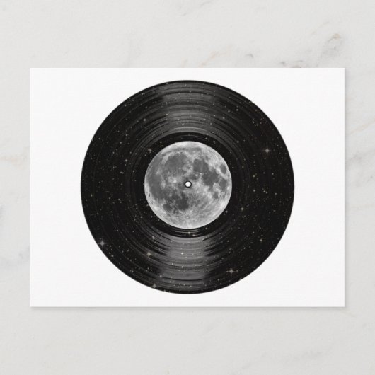Moon in Space Vinyl LP Record Briefkaart (Voorkant)