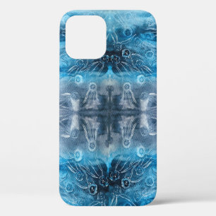 Moon jellyfish batik print iPhone 12 hoesje
