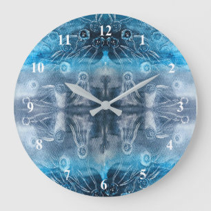 Moon jellyfish batik print grote klok