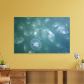 Moon jellyfish canvas afdruk (Insitu (Woonkamer))