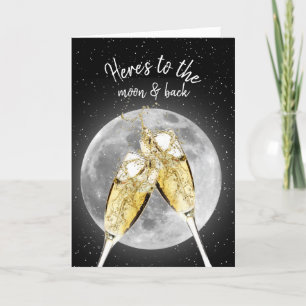Moon Jubileum Champagne Toast Card Kaart