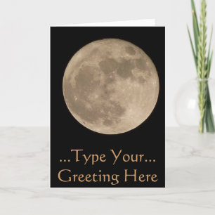Moon Kaart Romantic Full Moon Custom Wenskaart