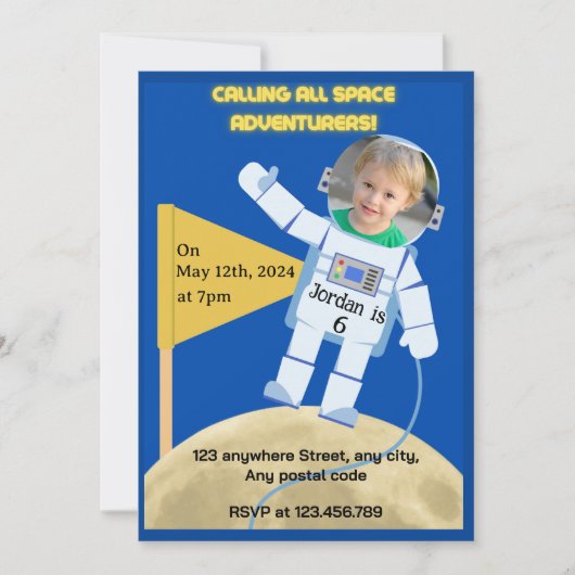 Moon landing Astronaut Kaart (Voorkant)