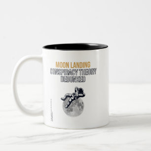 Moon Landing Conspiracy Theory Tweekleurige Koffiemok