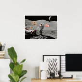 Moon Landing or is it? Poster (Thuiskantoor)