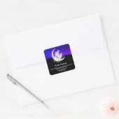 *~* Moon Landscape AP24 Inttions Floral Crystals Vierkante Sticker (Envelop)